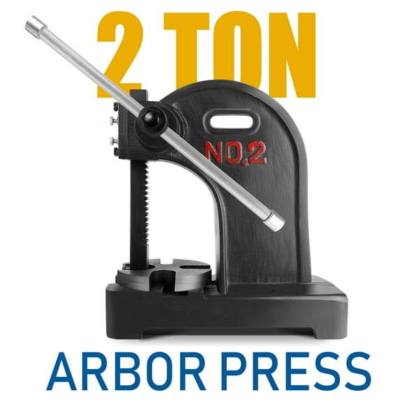 Arbor Press 2 Ton, Cast Iron Heavy Duty Manual Arbor Press, 8.5" Maximum Height, Desktop Arbor Press, Metal Punch Press Machine for Stamping Bending Forming Stretching