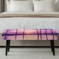 thumbnail image 5 of XYZCANDO Palm Tree Pattern Elastic Bench Seat Protection, Durable Polyester Spandex Fabric Bench Seat Cover for Bedroom Home, 5 of 9