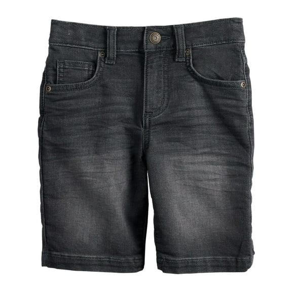 Sonoma Boys Charcoal Knit Denim Adjustable Waistband Real Pocket Shorts 4