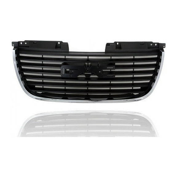 Grille - Compatible/Replacement for '07-14 GMC Yukon/XL - Matte Black With Chrome Frame, With Emblem Provision - 22761714