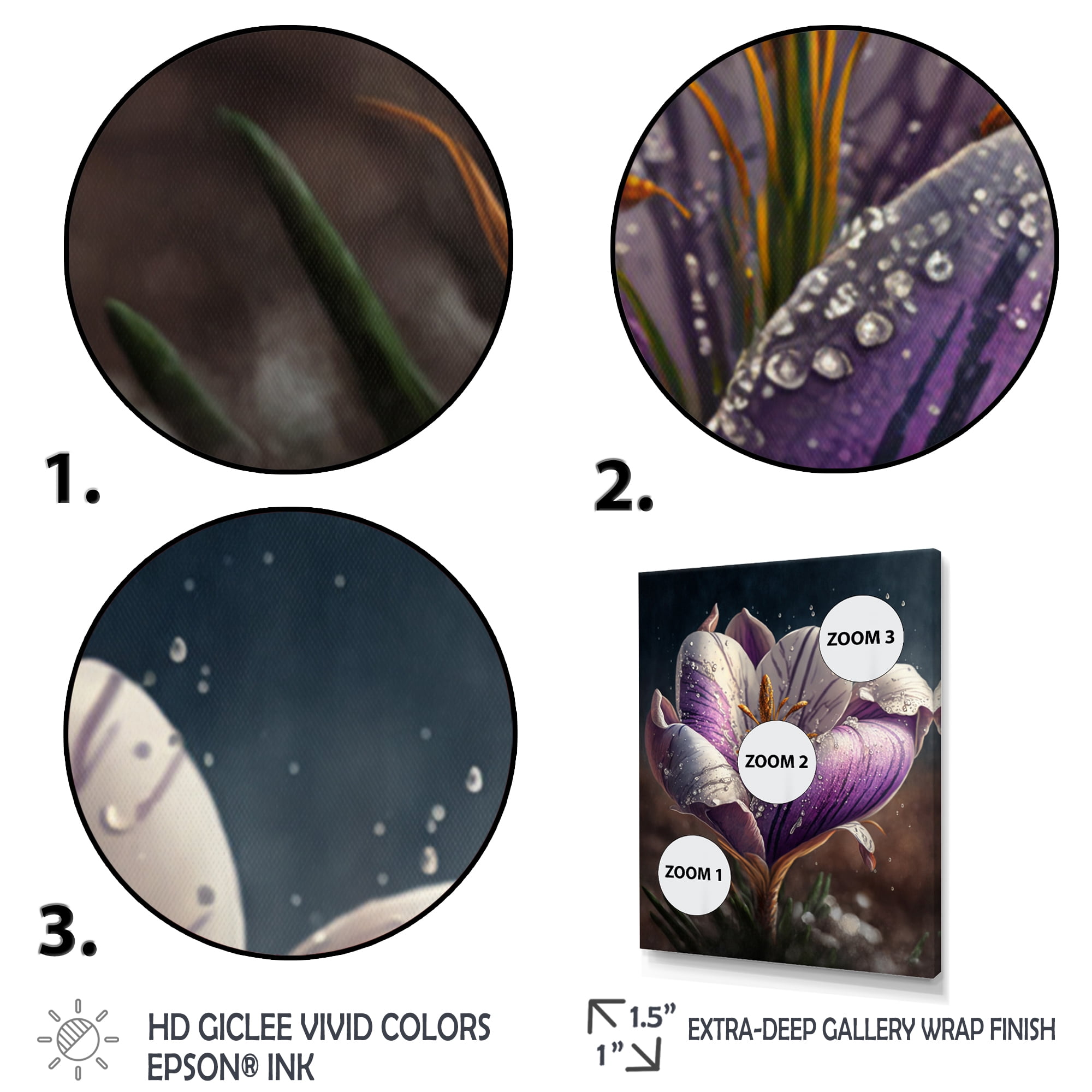 Designart Blooming Crocus I Canvas Wall Art