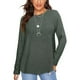 thumbnail image 1 of Suéter de mujer, cuello redondo casual, camisa de manga larga, tops livianos, 1 of 4