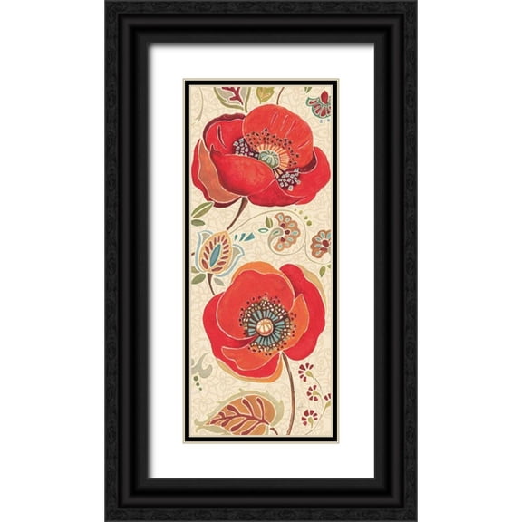 Brissonnet, Daphne 15x32 Black Ornate Wood Framed with Double Matting Museum Art Print Titled - Moroccan Red Light II