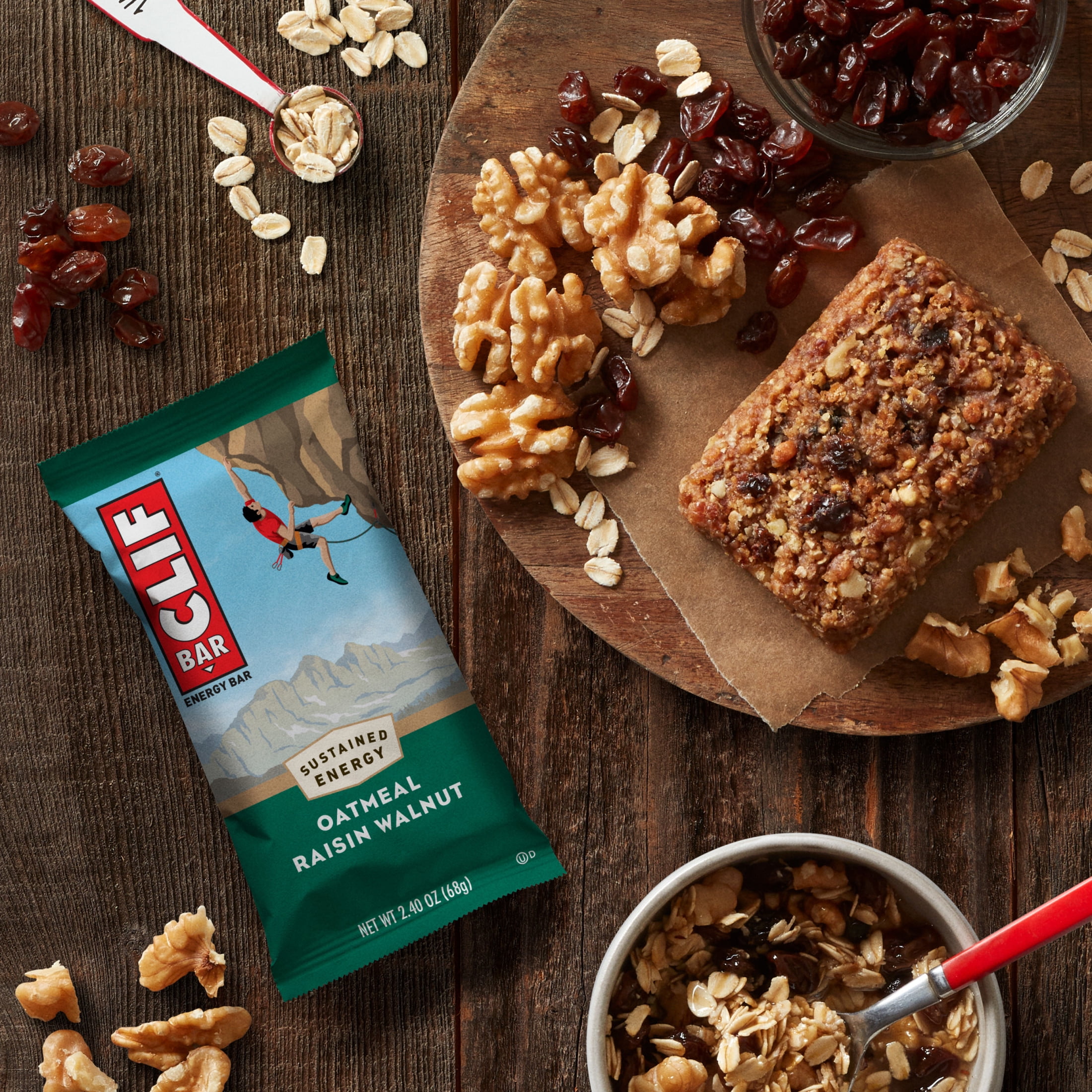 (3 pack) CLIF BAR Energy Protein Bars, Oatmeal Raisin Walnut, 5ct