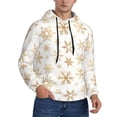 thumbnail image 2 of Sikiie gold Snowflake print Men's Hoodie, Essentials Hoodie, Sweatshirt, Pullover Hooded Sweatshirt for Men-4X-Large, 2 of 7