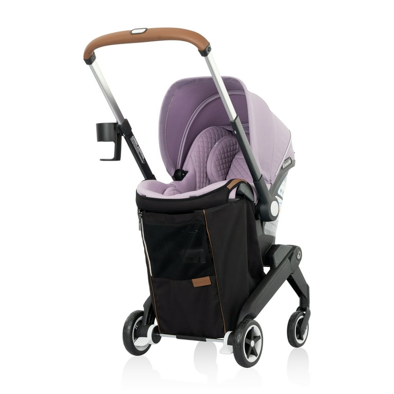 Evenflo Shyft DualRide Infant Car Seat and Stroller Combo with Carryall Storage and Green & Gentle Fabric, Agate