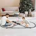 thumbnail image 2 of Train Set for Kids,Remote Control Electric Train Set for Children with Tracks,Steam Locomotive Engine w/Smoke Sound Light Cargo Vehicle,Christmas Bir, 2 of 8