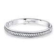 thumbnail image 4 of Bling Jewelry Womens Bali Singaraja Weave Bangle Bracelet in Oxidized Silver, 4 of 6