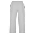 thumbnail image 4 of Women‘s Single Breasted High Waist Trousers in Solid Color with Wide-Leg Design, 4 of 5