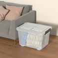 thumbnail image 6 of Qqbine 50 Quart Large Plastic Latching Box, Clear Storage Bin with Wheels, Stackable, 4 Packs, 6 of 7