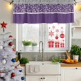 thumbnail image 5 of Purple Grey Flowers Curtain Valances for Windows, Kitchen Valance Window Treatments Panel 2 Pack, Classic Botanical Art Elegant Rod Pocket Short Curtains for Bathroom Bedroom 54 x 18 Inch, 5 of 8