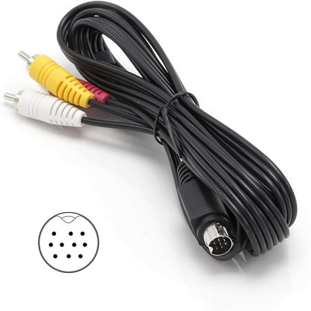 directv h25 c31 c41 c41-w c51 direct replacement 10 pin to rca audio video cable (10 pin)