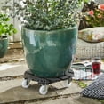 thumbnail image 6 of Wagner design yourself 15.1" Gray Wood Plastic Composite Round Plant Caddy, 6 of 6