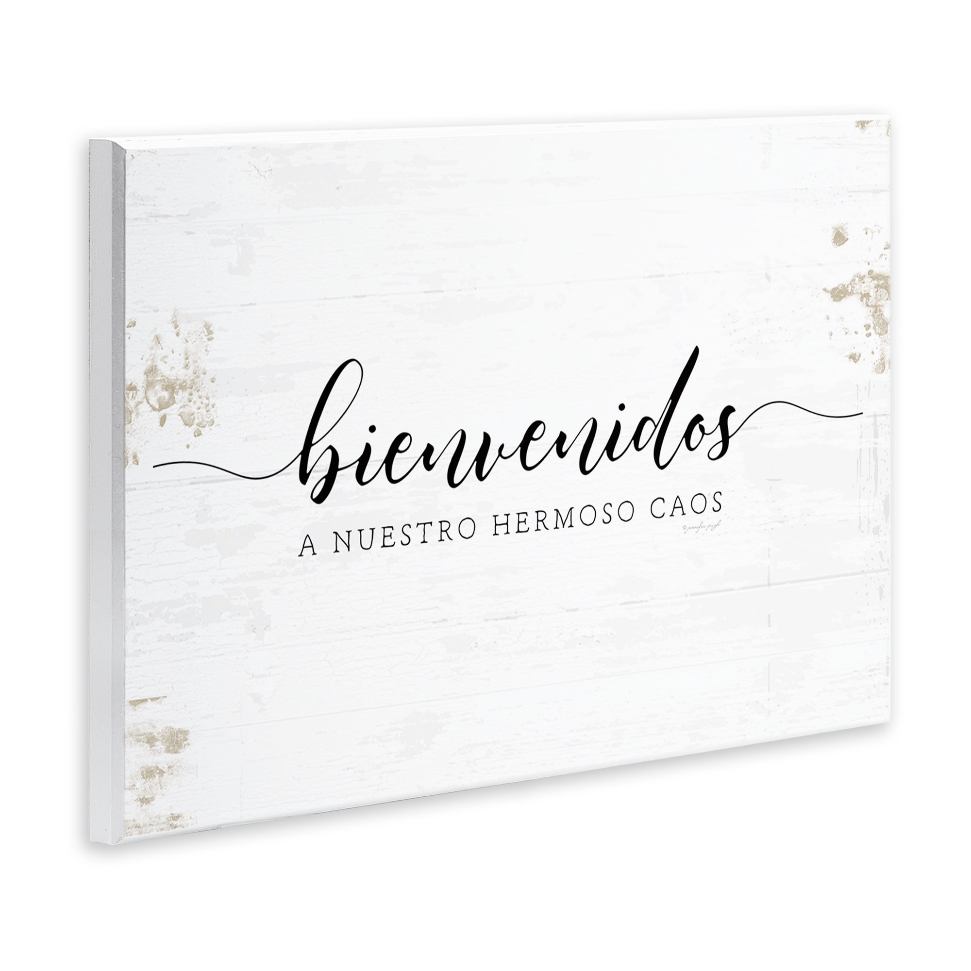 Stupell Industries Bienvenidos a Nuestro Hermoso Caos Inspirational Quotes & Sayings Painting Unframed Art Print Wall Art, 15 x 10