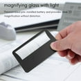 thumbnail image 3 of Credit Card Size Lighted 3X Magnifier Bundle Includes 2 Magnifiers, Each Magnifier for Reading Has 3X Lens, Use As 3X Magnifying Glass with Light or As Reading Magnifier for Menus, 3 of 4