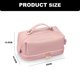 thumbnail image 2 of Bolsa de maquillaje portátil, bolsa de cosméticos de viaje de gran capacidad, bolsa de maquillaje de almacenamiento multifuncional, 2 of 5