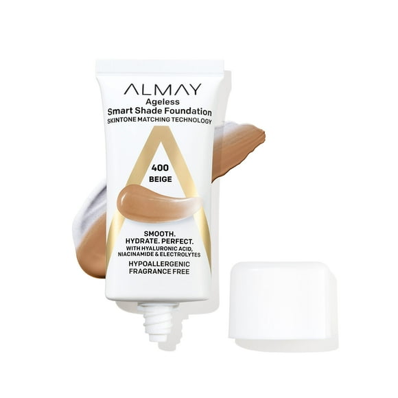 Base de maquillaje Almay Antiedad Smart Shade 400, color beige, 30 ml