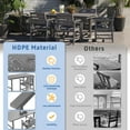 thumbnail image 2 of FOOWIN HDPE Outdoor Patio Dining Chair Set of 2, Outdoor Dining Chairs, Grey, 2 of 6