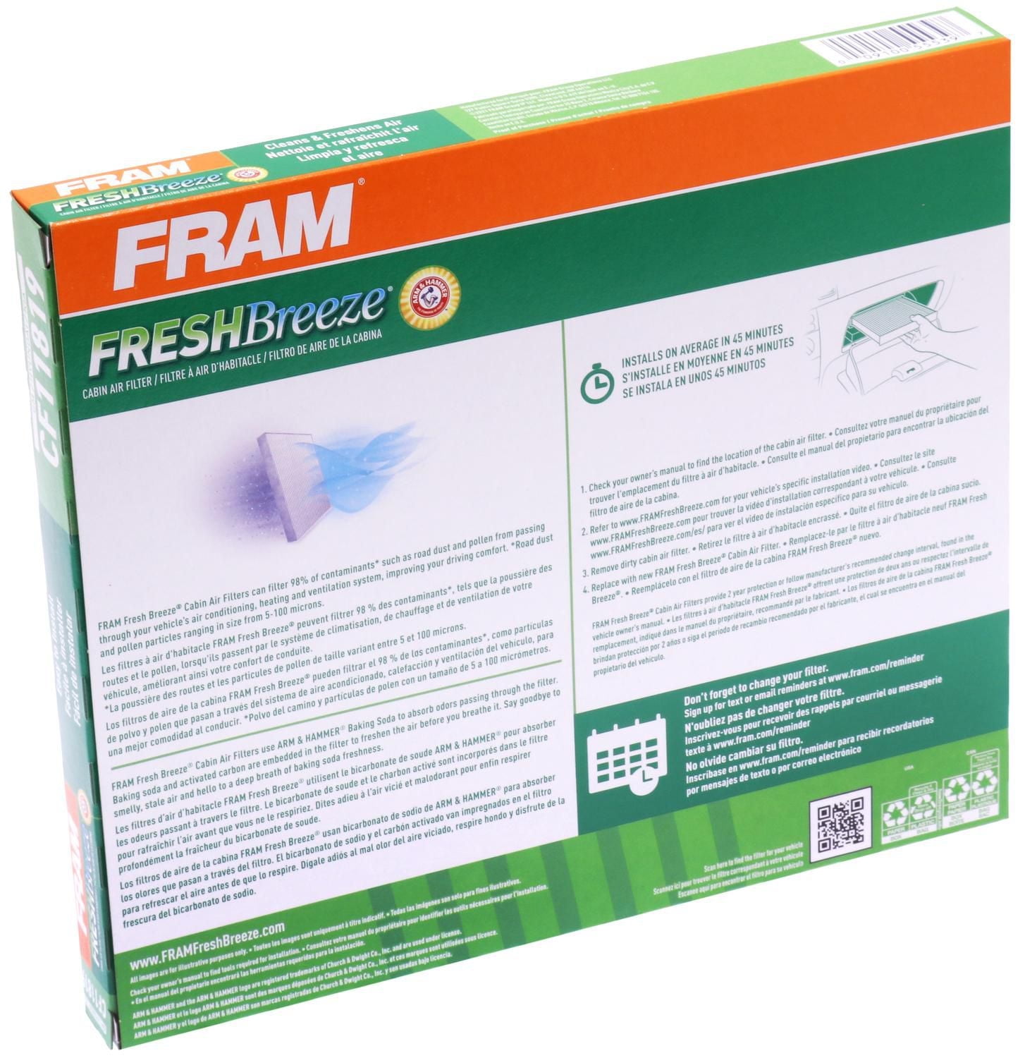 CF11819 Filtre à air FRAM® FB 98 % d'efficacité de filtration