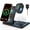 Black, variant on Cshidworld Wireless Charging Station, 3 in 1 Wireless Charger for iPhone 17/16/15/14/13/12/11/Pro/Pro Max/XS, 18W Charging Dock for iWatch Series 11 10 9 8 7 6 5 4 3 2, Airpods 4/3/2/Pro(Purple)