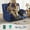 Navy Blue, variant on MCombo 55.9" Power Loveseat Recliner Sofa with Heat and Massage for Living Room, Fabric(Navy Blue)
