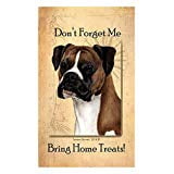 Fawn Boxer Uncropped Dog Baggage Buddies Luggage Tag 4"