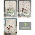 thumbnail image 4 of Christmas Tie Up Curtains for Window, Snowman Snowflake Red Xmas Birds Rustic Thermal Insulted Balloon Shade Adjustable Rod Pocket Curtains Valance Panels for Kitchen Bathroom Café 34 x 45, 4 of 7