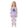 thumbnail image 3 of Halloween Pajamas Family Matching Set - 2 piece Ghost Print Long Sleeve Top & Pants Loungewear,Halloween Pajamas Matching Sets for Family Halloween Night for 130 Pjs, 3 of 7