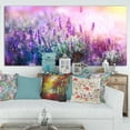 thumbnail image 3 of Designart 'Growing and Blooming Lavender ' Floral Canvas Art print, 3 of 3