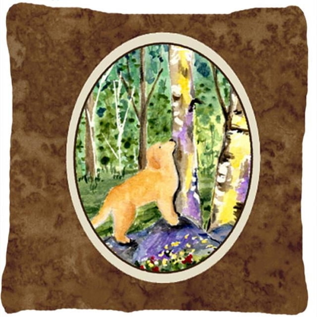 Carolines Treasures SS8887PW1414 Golden Retriever Decorative Fabric Pillow
