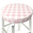 thumbnail image 3 of Lsque Pink Checkboard Round Bar chair cushion covers Velvet Fabric Premium Comfort Protects from Scratches and Stains for 14-17 Inch Chair- 12 inch, 3 of 7