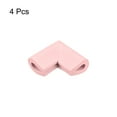 thumbnail image 3 of Esquinas Guardias Borde Protectores, 4 Paquete U Espuma Seguridad Parachoques con Autoadhesiva Cinta Muebles Esquina Mesa Borde Protección, 2.16x1.38x0.315, Rosa, 3 of 5