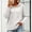 White, variant on CaComMARK PI Women's Hoodies V Neck Drawstring Hooded Sweatshirt Loose Fit Casual Textured Long Sleeve Pullover Tops White