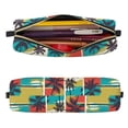 thumbnail image 2 of Disketp Colorful Hawaii Palms Estuche de Lápices de Cuero con Cierre, Estuche Compacto para Papelería, Bolígrafos y Accesorios Pequeños, 2 of 7