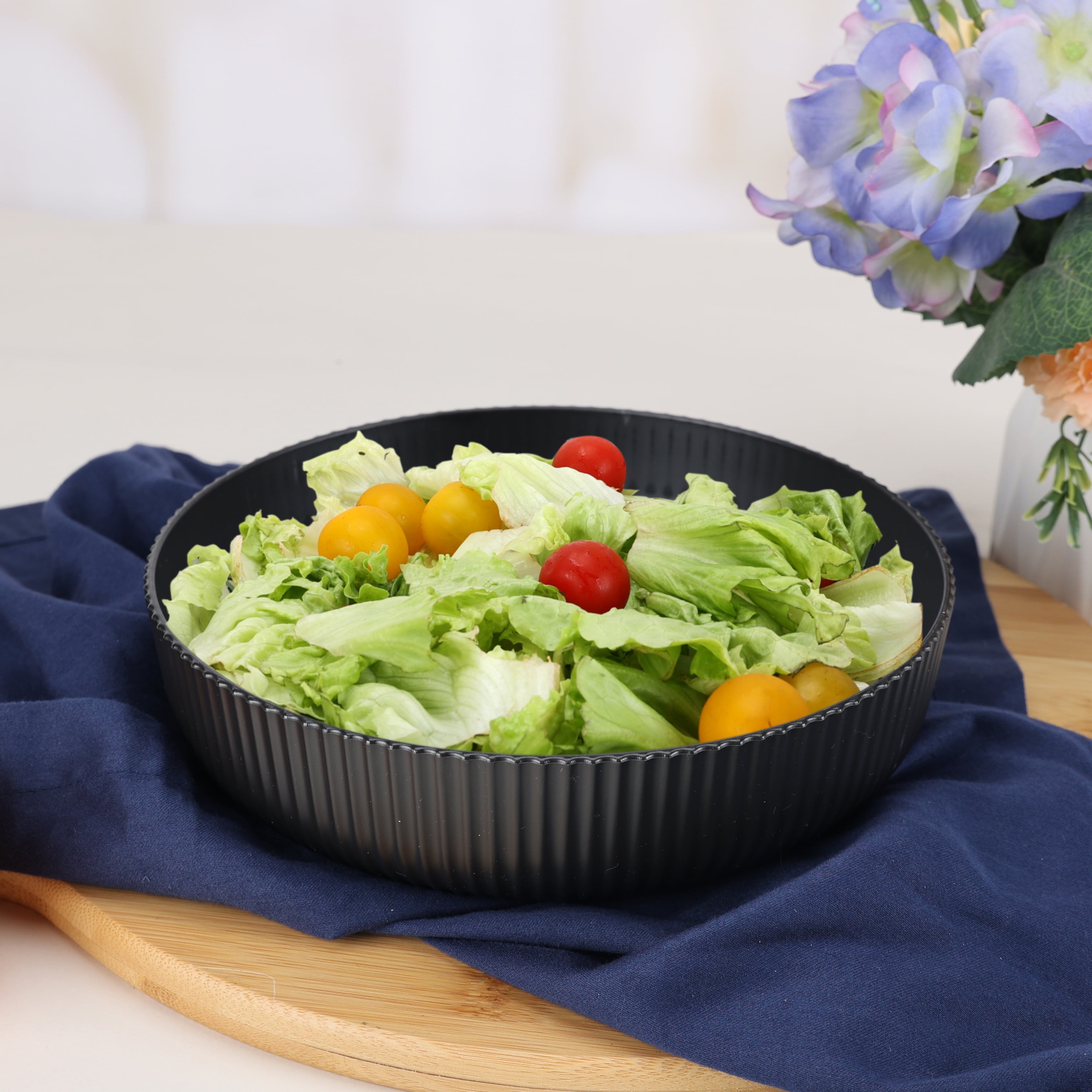 Mainstays - Black Eco-Friendly Recycled Plastic Dinner Bowl, 43-Ounce