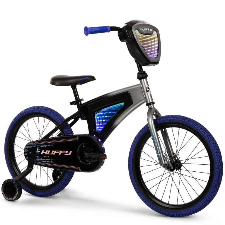 Huffy Electro-Light Kids Bicycle - LED Lights - Grey/Purple