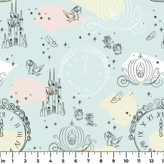 Cinderella Timeless Icons Cotton Fabric (1 yard)