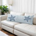 thumbnail image 2 of Navy Blue Starfish Body Pillow Cover 20 x 54 Inch Decorative Pillow Cover Vintage Gray Farmhouse Coastal Summer Lumbar Pillowcase Seasonal Rectangle Cushion Case for Couch Sofa Bed Living Room, 2 of 9