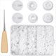 thumbnail image 1 of 100 Juegos de Broches de PláStico T5, Blancos, Sin Necesidad de Herramientas, Botones Sin Costura para Manualidades, Baberos de Tela y PañAles., 1 of 6
