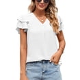 thumbnail image 2 of Camiseta de manga corta para mujer, camiseta de manga corta para mujer, blusa de manga corta para mujer, top de manga corta para mujer, diseño a prueba de futuro, 2 of 6