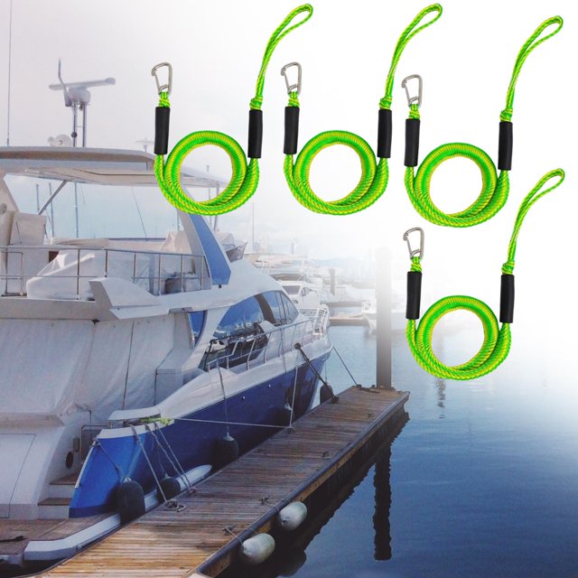 Boat Bungee s - Cuerda de de 4 pies - Accesorios de muelle 4 piezas shamjiam Líneas de muelle de bungee