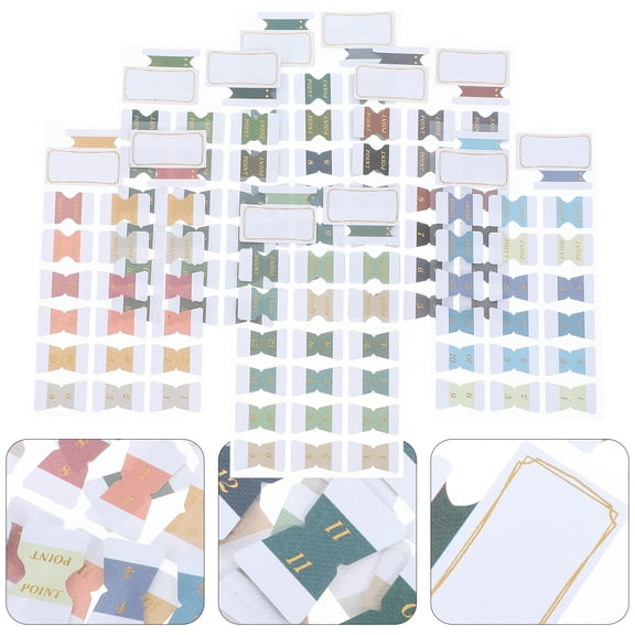 GOOHOCHY Colorful Bookmark Sticky Tabs for Annotating Books with Writable Design Assorted Color 6 Sheets