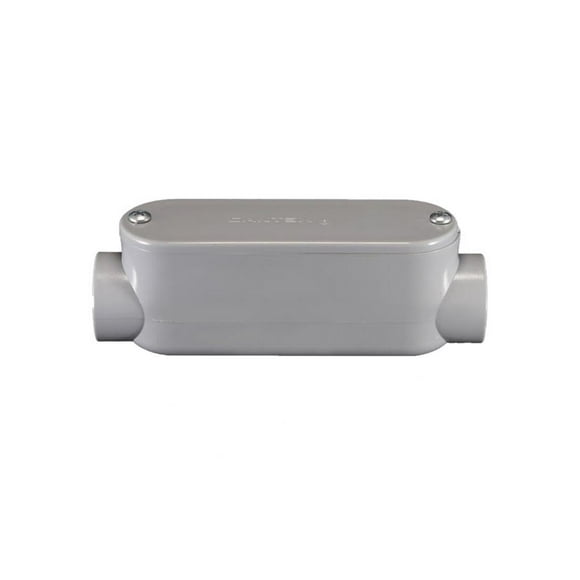 Cuerpo de salida de conducto Cantex 3/4 en PVC gris 13,7 x 4 cm