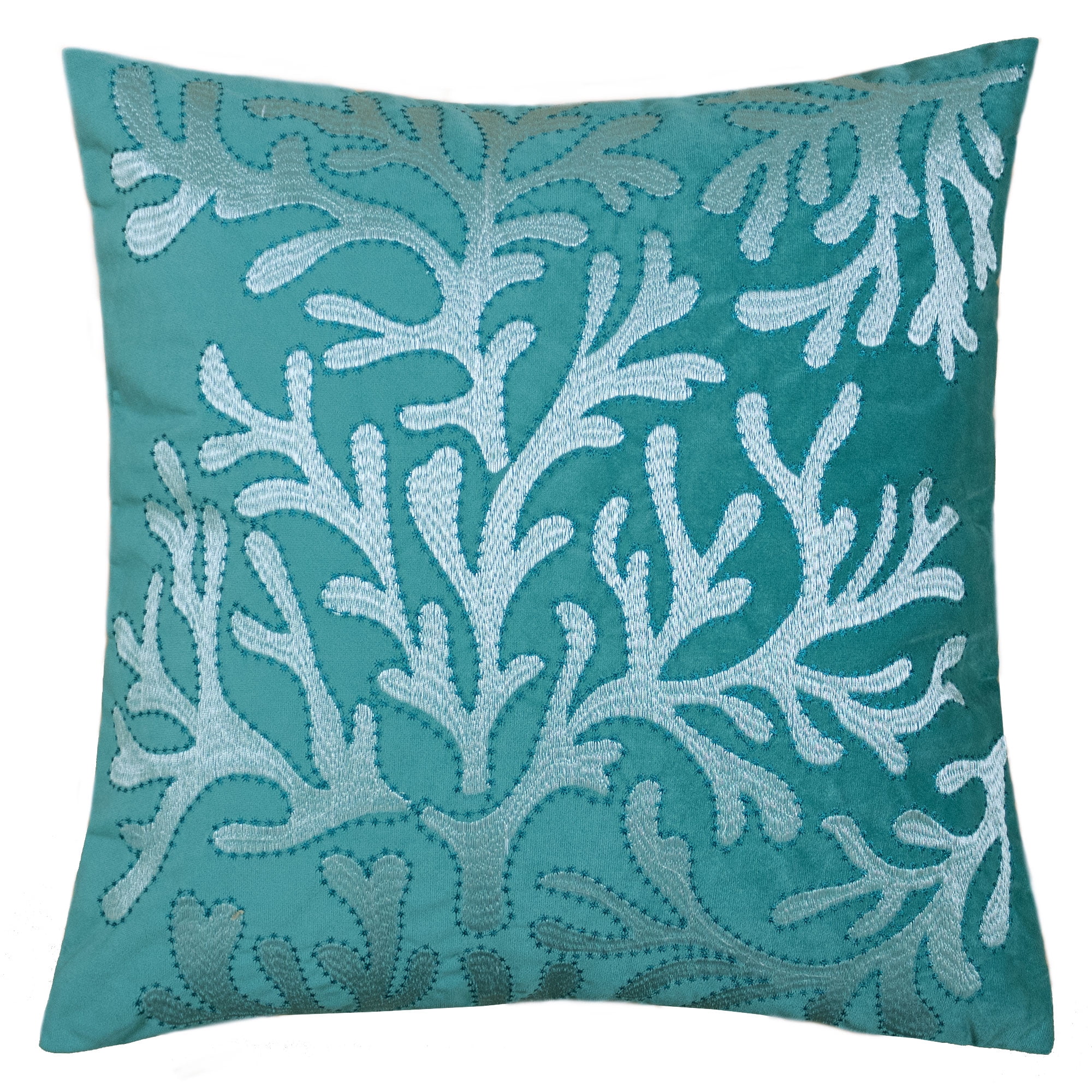 Beach Collection Sea Coral Velvet Decorative Spa / Teal