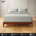 thumbnail image 2 of 1000TC Egyptian Cotton 4-Piece Striped Sheet Set, 30" Deep Pockets - Full XL, Silver Gray Stripe, 2 of 7