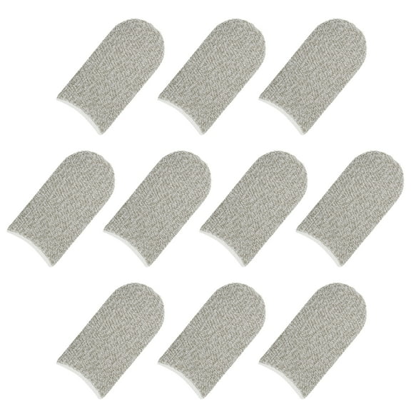Mobile Gaming Finger Sleeve, Controller Finger Thumb Sleeves Gloves Grey, Thin Material Breathable, 20 Pack