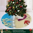 thumbnail image 6 of FMSHPON Christmas SantaReindeer On The Beach Xmas Christmas Tree Skirt Stand Mat for Holiday Party Decoration Indoor Outdoor 36 inches, 6 of 6
