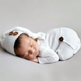 thumbnail image 6 of Visland Newborn Sleep Photography Outfits Infant Photo Props Knitted Hat Footed Romper for Boys Girls, 6 of 11