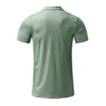 thumbnail image 7 of Men's Dry Fit Business Golf Shirt Lapel Collar V Neck Solid Lightweight Sport T-Shirt Slim Fit Muscle Designer, 7 of 7