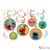 Sesame Street® Hanging Swirl Decorations - 12 Pc